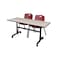 Kobe FlipTop Table, 60" W, 29" H, Laminate Top, Maple MKFT6024PL47BY - alternate 1